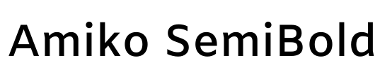 Amiko SemiBold Font Image