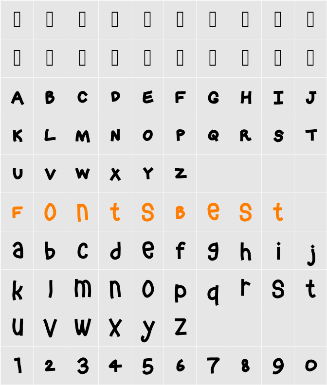 Crashy Character Map