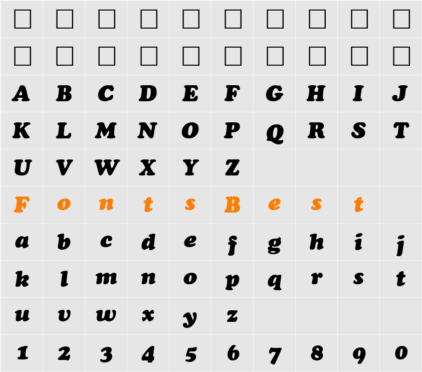 Cookie Character Map