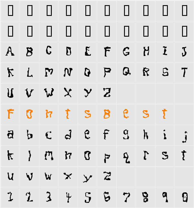 JI-Finial Character Map