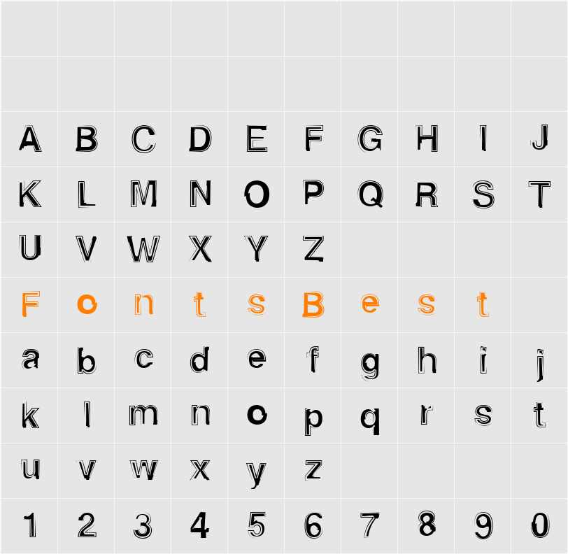 AlphaSixTeen Character Map