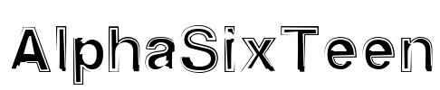 AlphaSixTeen Font Image