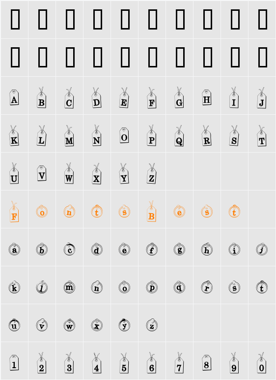 CK Tags Character Map