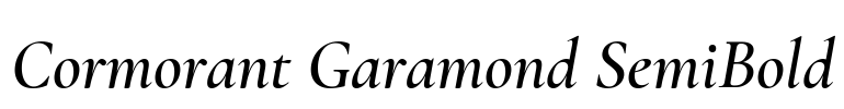 Cormorant Garamond SemiBold Font Image