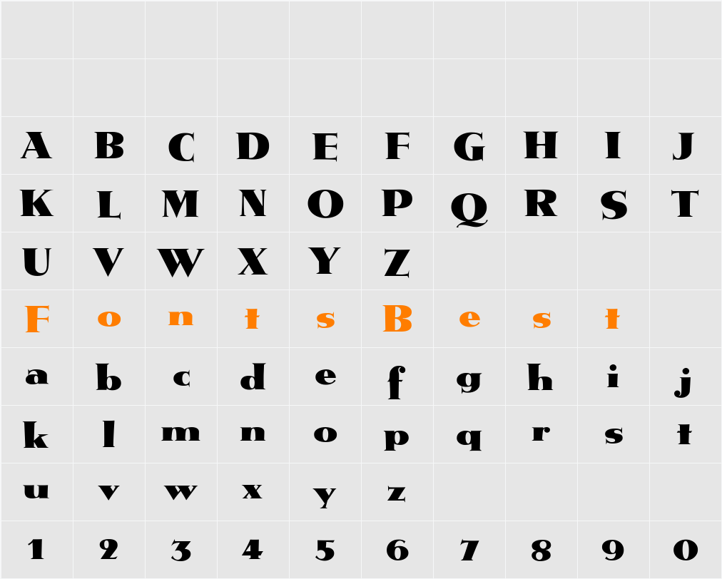 CgMetropolis Character Map