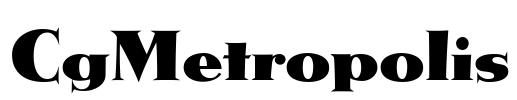 CgMetropolis Font Image