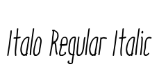 Italo Regular Italic Font Image