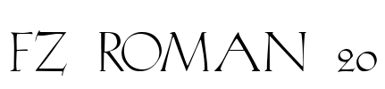 FZ ROMAN 20 Font Image