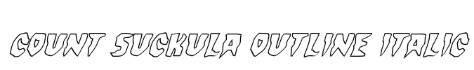 Count Suckula Outline Italic Font Image