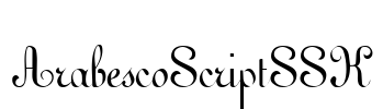 ArabescoScriptSSK Font Image