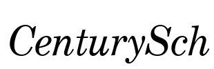 CenturySch Font Image