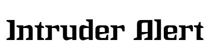 Intruder Alert Font Image