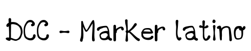 DCC - Marker latino Font Image