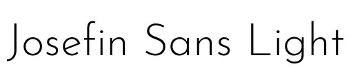 Josefin Sans Light Font Image