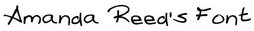 Amanda Reed's Font