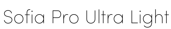 Sofia Pro Ultra Light Font Image