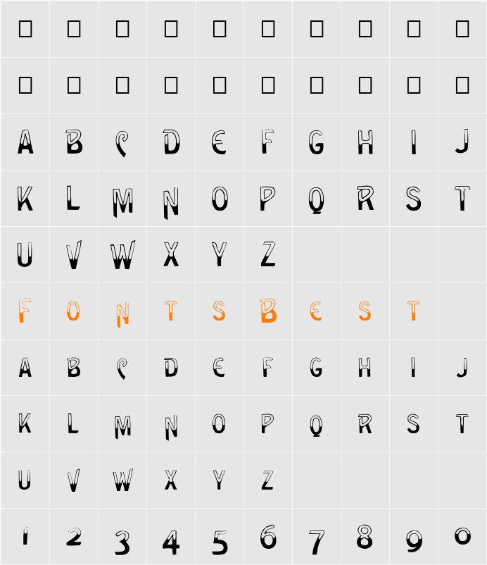 FZ UNIQUE 4 Character Map