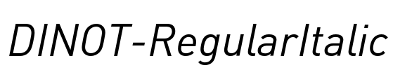 DINOT-RegularItalic Font Image