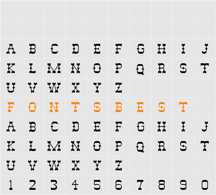 AbileneFLF Character Map