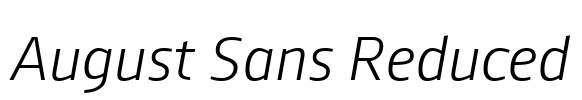 August Sans Reduced Font Image