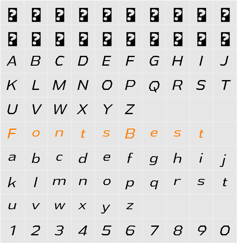 Athabasca Bk Character Map