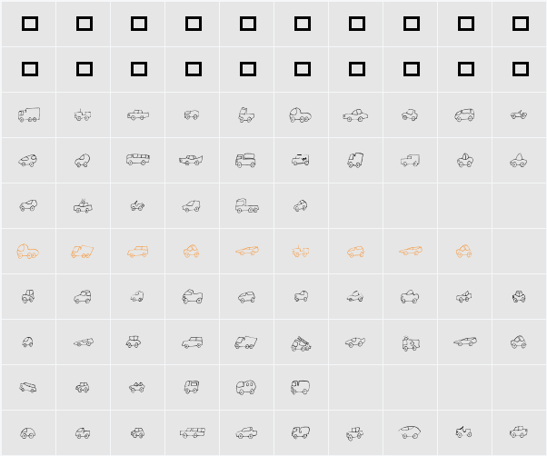 Fantastique Cars  Character Map