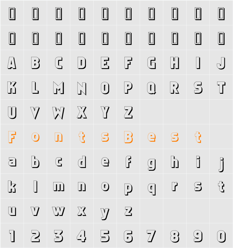 Faktos Shadow Character Map