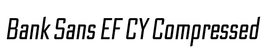 Bank Sans EF CY Compressed Font Image