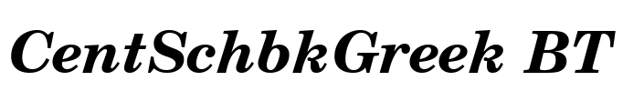 CentSchbkGreek BT Font Image