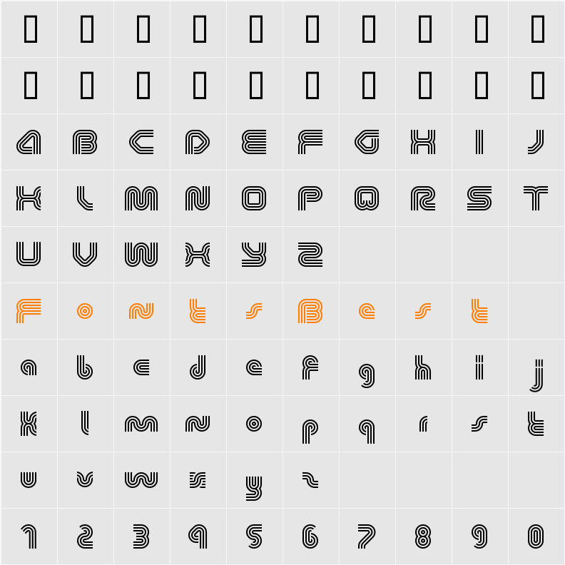 DS Lane Character Map