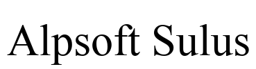 Alpsoft Sulus Font Image