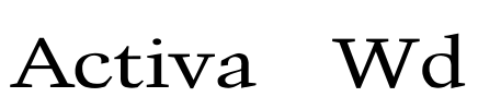 Activa Wd Font Image