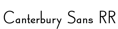 Canterbury Sans RR Font Image