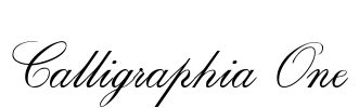 Calligraphia One Font Image