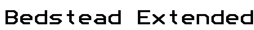 Bedstead Extended Font Image