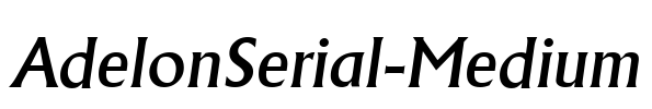 AdelonSerial-Medium Font Image