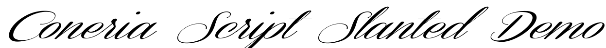 Coneria Script Slanted Demo