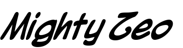 Mighty Zeo Font Image