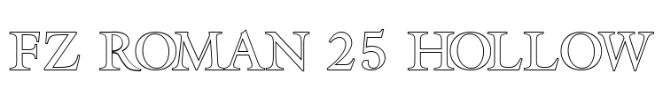 FZ ROMAN 25 HOLLOW Font Image