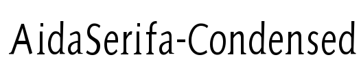 AidaSerifa-Condensed Font Image