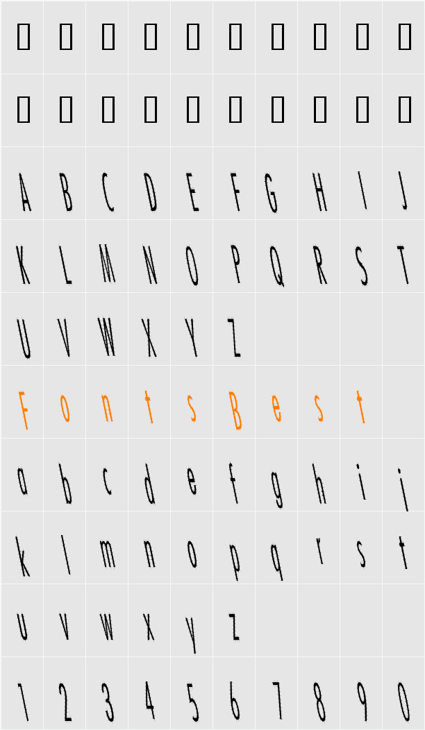 JI-Ferine Character Map