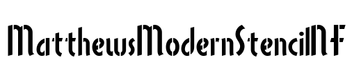 MatthewsModernStencilNF Font Image