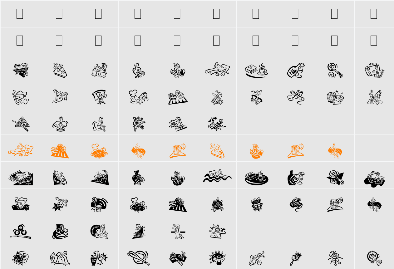 DF Diversions Character Map