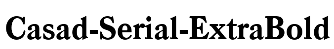 Casad-Serial-ExtraBold Font Image