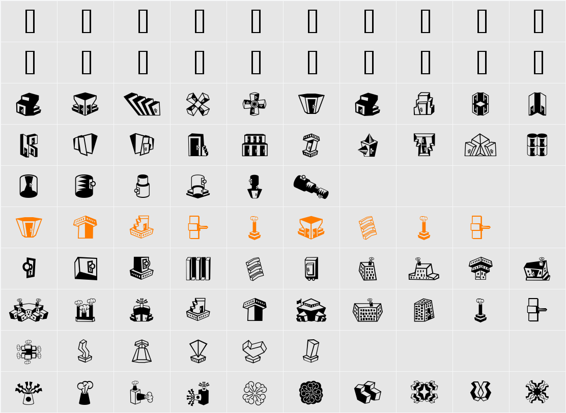 Mini Pics Character Map