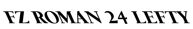 FZ ROMAN 24 LEFTY Font Image