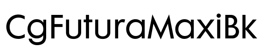 CgFuturaMaxiBk Font Image