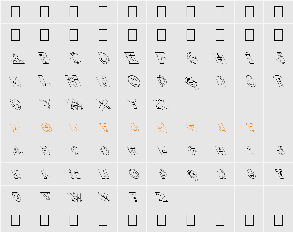 FZ UNIQUE 36 HOLLOW LEFTY Character Map