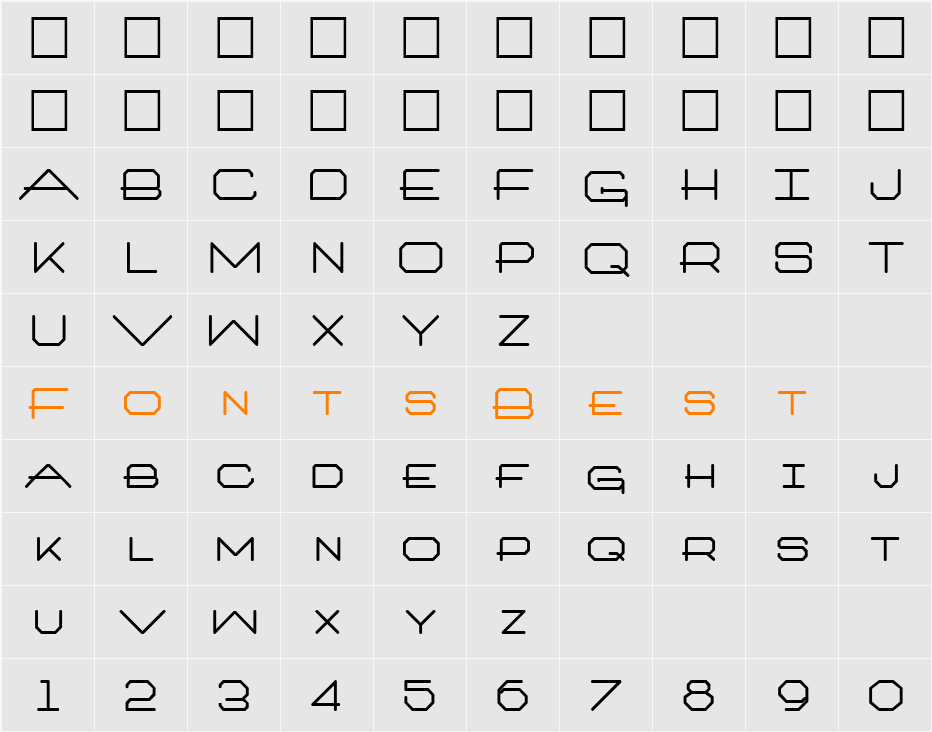 Architext Character Map