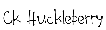 CK Huckleberry Font Image